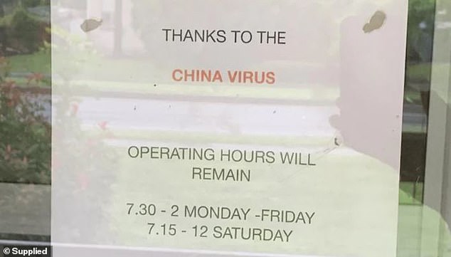 Queensland Barbershop Owner Uses The Term “China Virus” On A Sign And Laughs It Off As A Joke