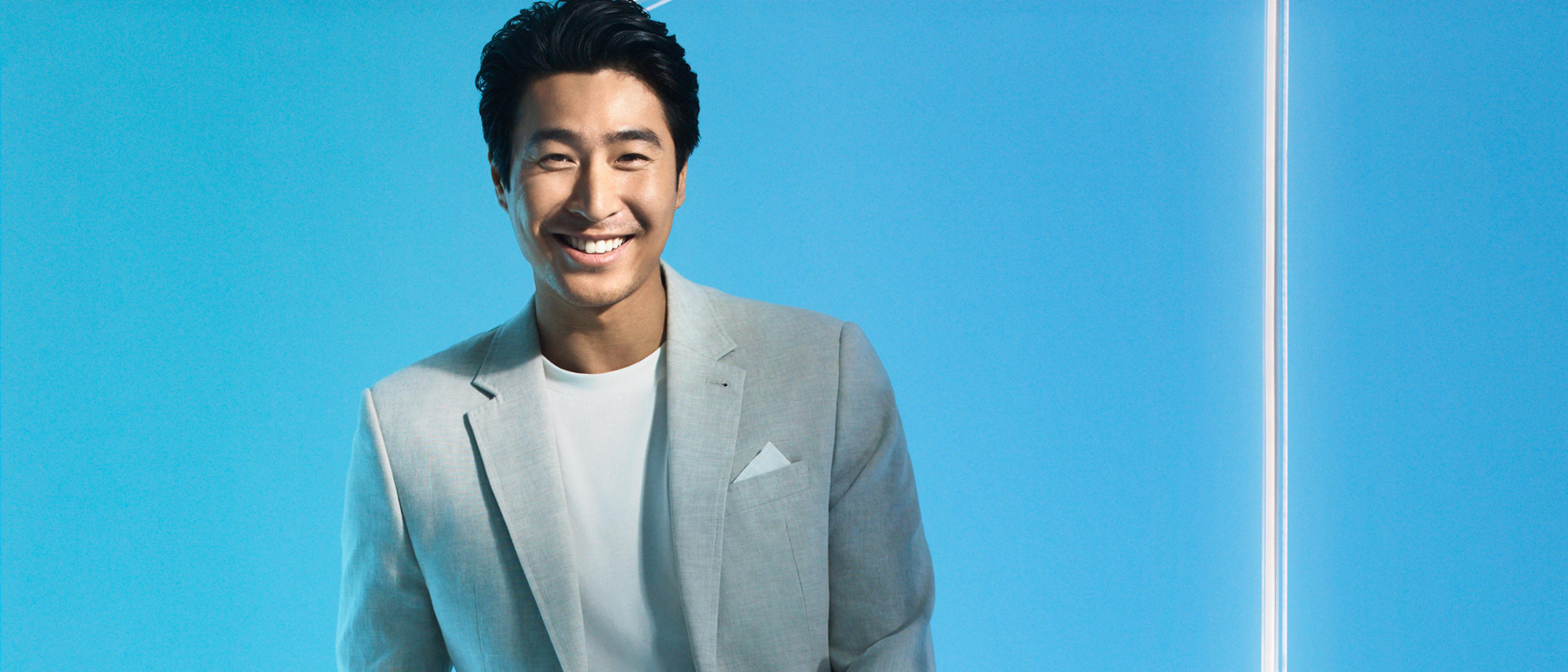 Chris Pang Looking Hot Modeling Suits For David Jones